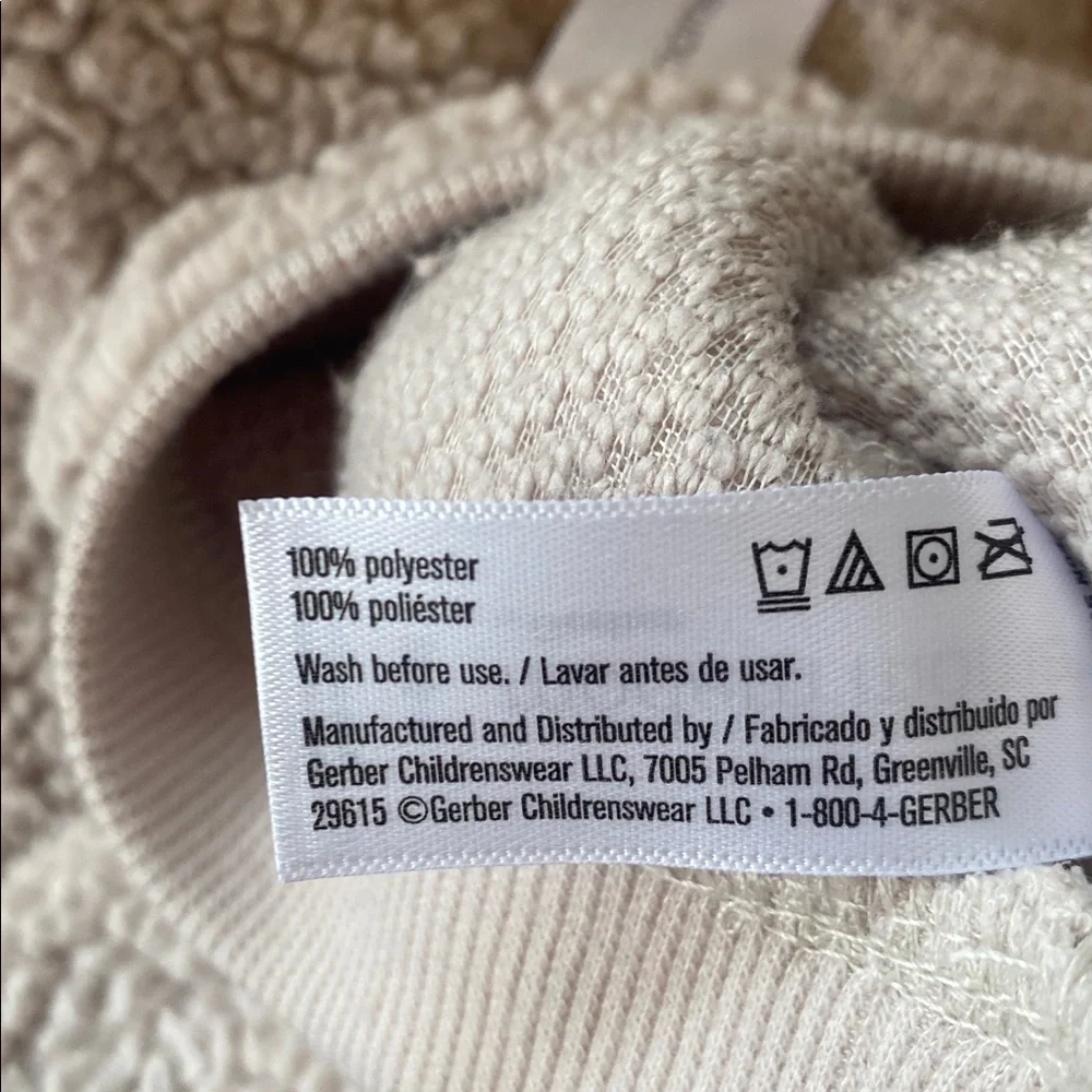 EUC MODERN MOMENTS 6-9 Mth Fleece Shacket & Pants Set